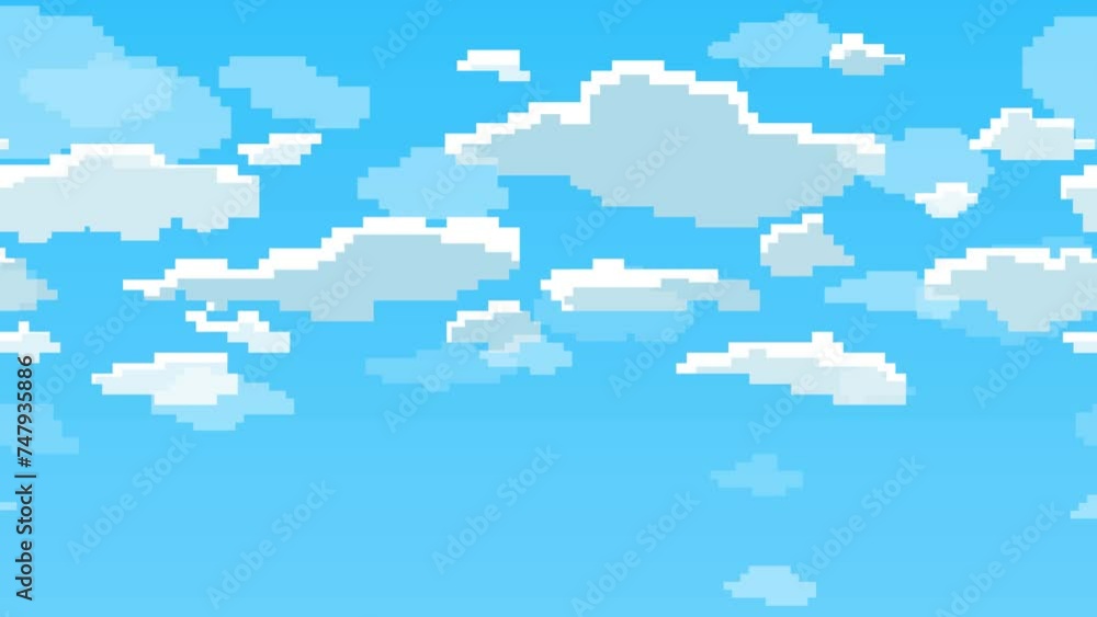 pixel art sky (endless)