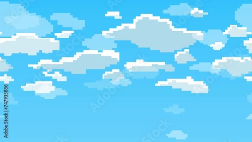 pixel art sky (endless)