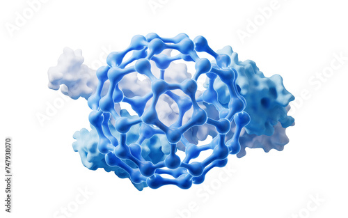 Biological protein and molecule  3d rendering.