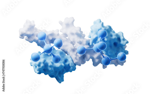 Biological protein and molecule, 3d rendering.