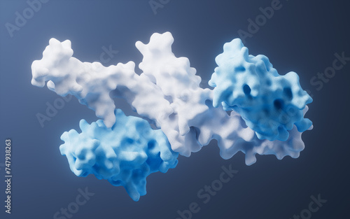 Fototapeta Naklejka Na Ścianę i Meble -  Protein structure with biological concept, 3d rendering.