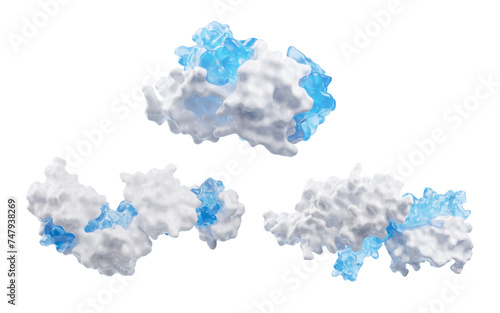 Fototapeta Naklejka Na Ścianę i Meble -  Protein structure with biological concept, 3d rendering.