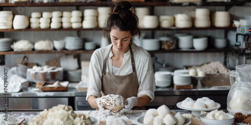 Focused Pastry Chef Crafting Artisanal Treats