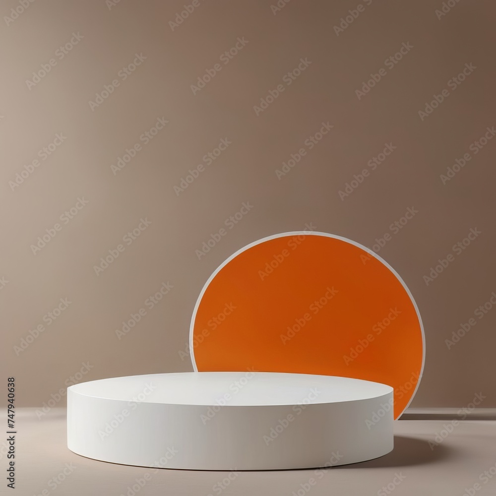 Orange and white marble showcase Orange and white marble showcase