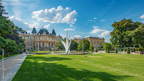 Panorama of Kurhaus or cure house spa and casino