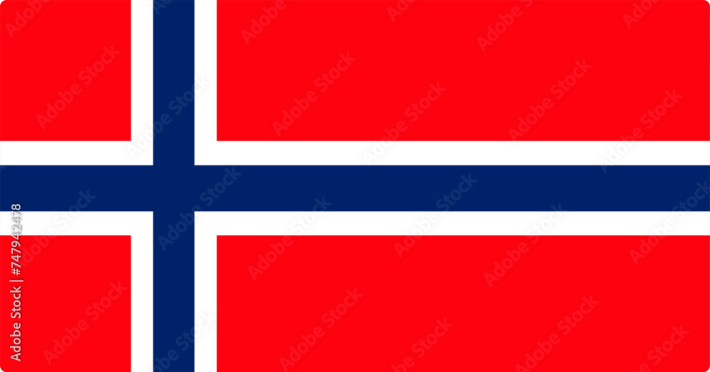 Naklejka premium vector illustration flag of Norway