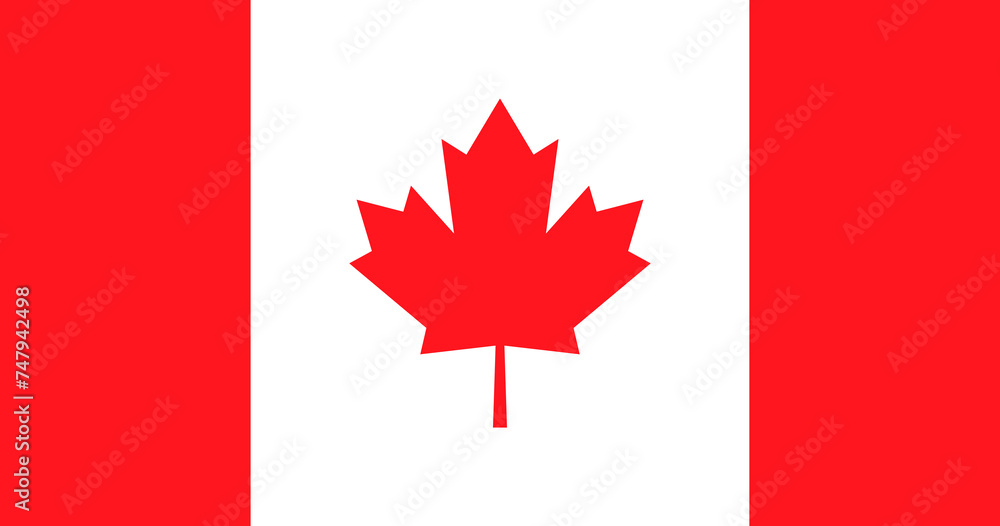 vector illustration of the flag of Canada on a transparent background vector illustration of the flag of Canada on a transparent background