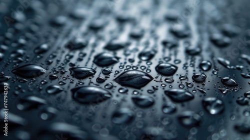 Close up of water droplets on a surface. Great for nature and texture backgrounds