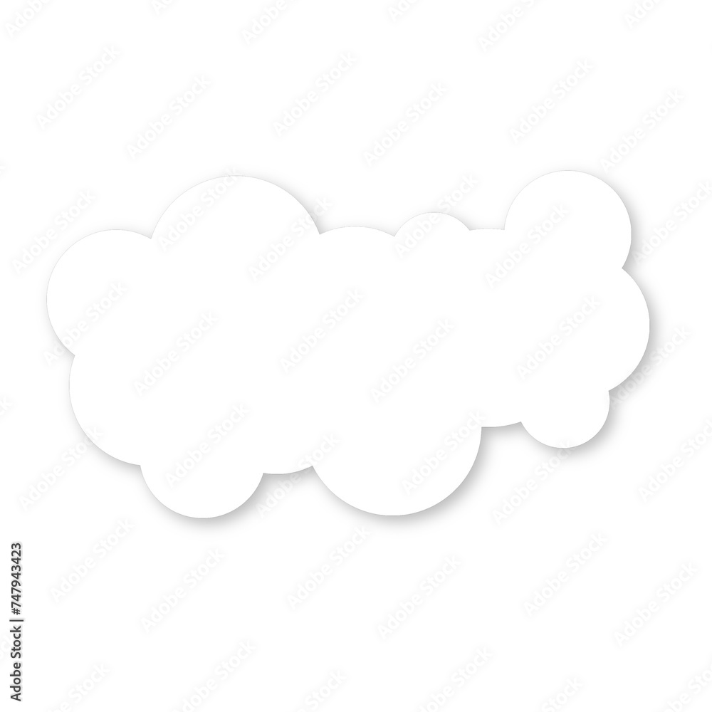 paper speech bubble with clouds paper speech bubble with clouds