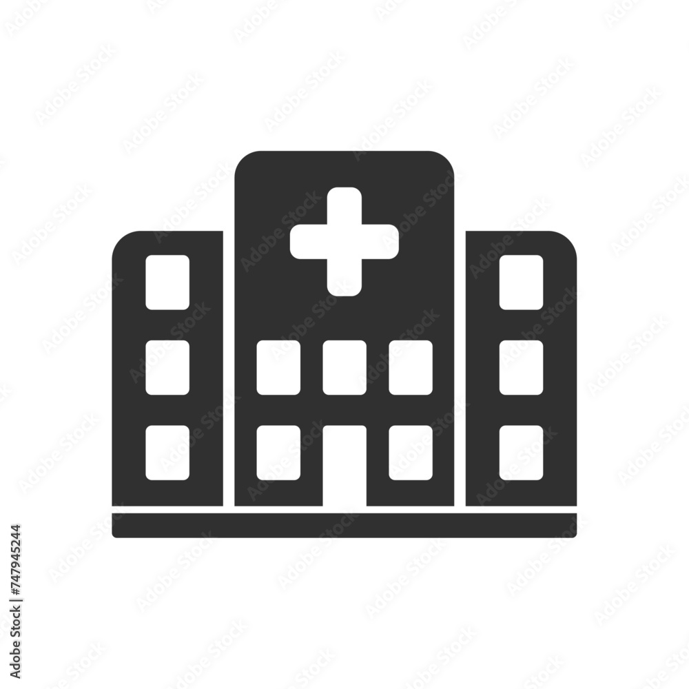 Fototapeta premium Hospital building icon vector illustration