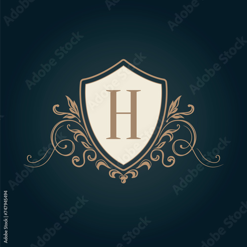 elegant monogram design template. vector