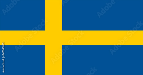 vector illustration flag of Sweden