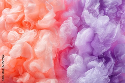 A vibrant close up of a pile of colored cotton. Perfect for textile or craft projects © Fotograf