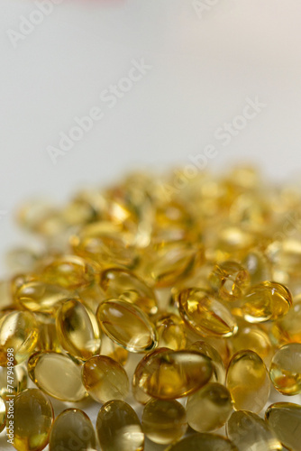 Vitamin D3 tablets: a clean presentation on a white background. Boost daily well-being with this essential supplement