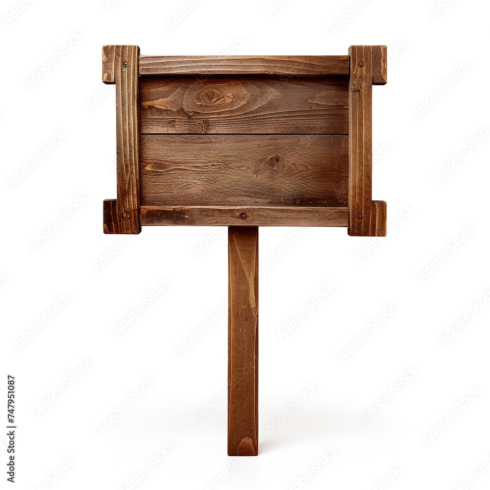 Blank empty wooden rustic signage sign board signpost post wood on white background сreated with Generative Ai Blank empty wooden rustic signage sign board signpost post wood on white background сreated with Generative Ai