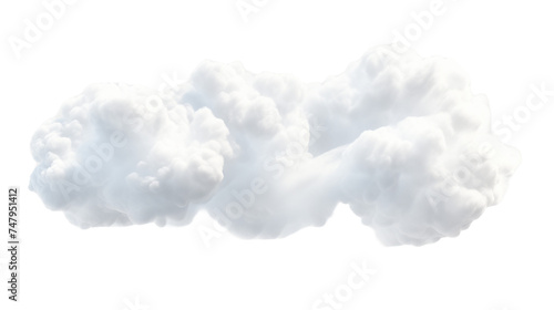 Abstract fluffy clouds, isolated on a transparent background, forming a cumulus clip art collection in PNG style, perfect for design projects