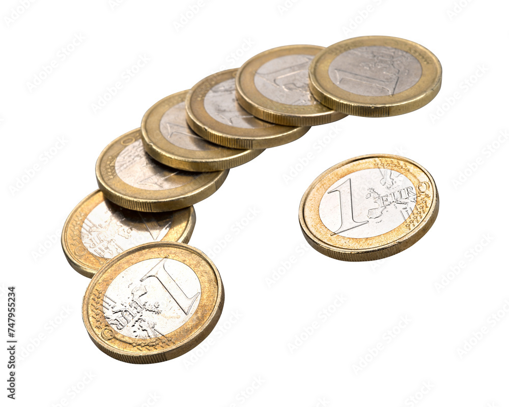 Euro Coin Isolated on White Background Euro Coin Isolated on White Background