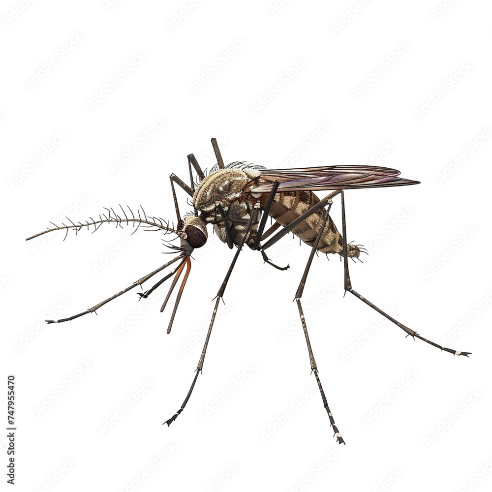 Mosquito isolated transparent, Generative AI Mosquito isolated transparent, Generative AI
