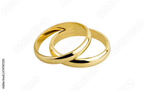 Obraz na płótnie old wedding rings (clipping path ) w salonie