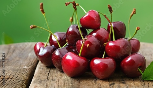 Fresh Cherries on the Table