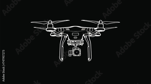 Vector of Drone camera Logo aerial remote control