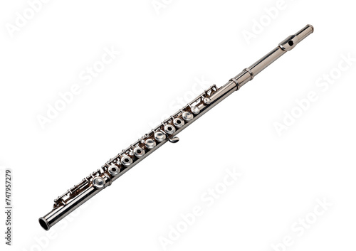Classical Flute Isolated on white background. (clipping path)