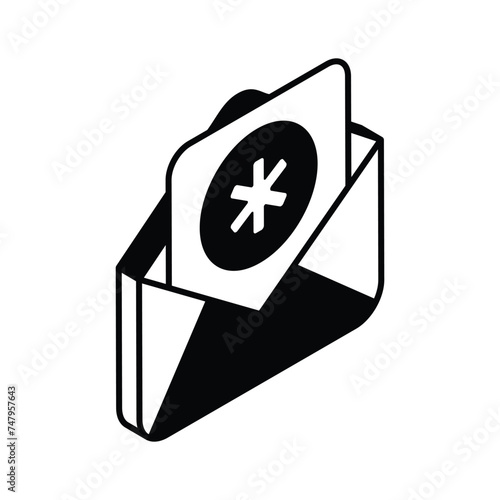 Have a look at this visually appealing medical mail isometric vector design
