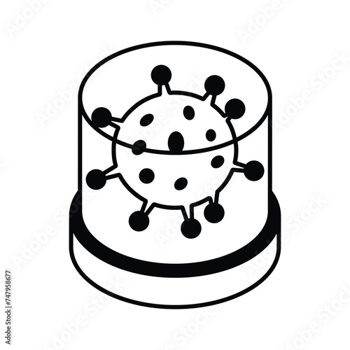 Viral coronavirus isometric vector design, infectious disease