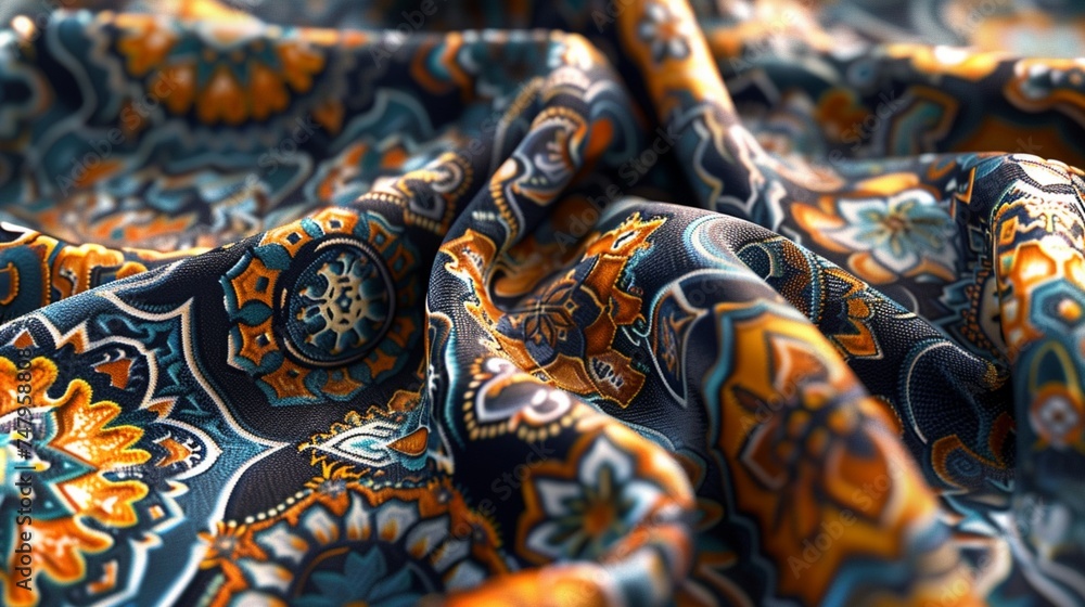 Intricate mosaic patterns reminiscent of ancient tile work, adding a touch of timeless sophistication to any garment. Intricate mosaic patterns reminiscent of ancient tile work, adding a touch of timeless sophistication to any garment.