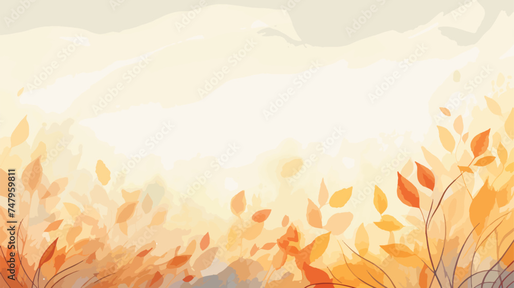 Abstract art background with watercolor autumn