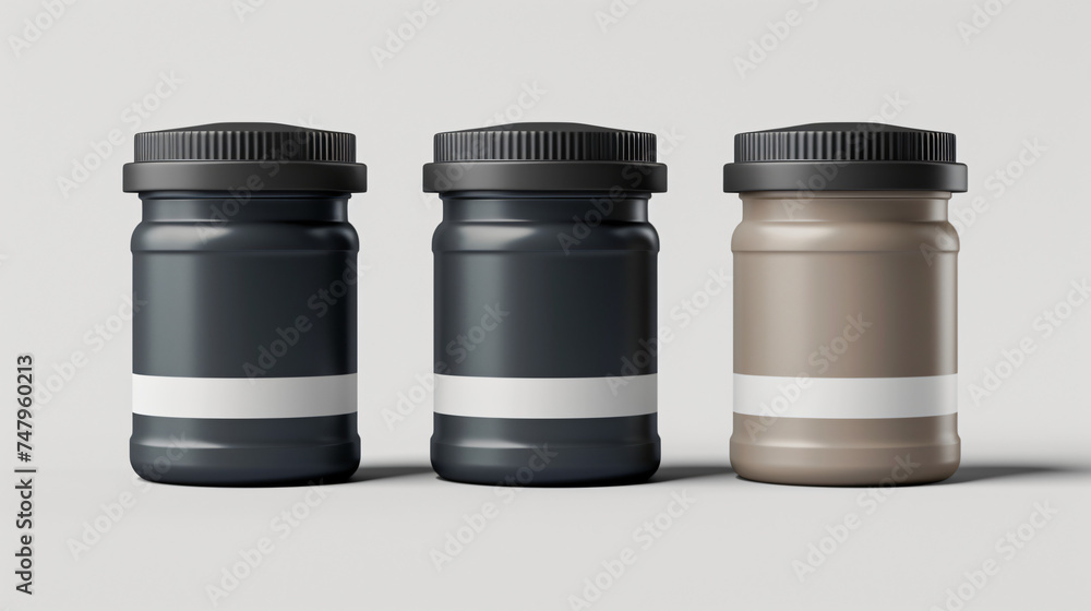 sport nutrition containers mock up, isolated on white background sport nutrition containers mock up, isolated on white background