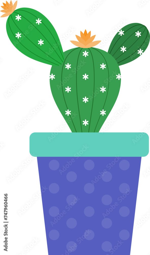 Cactus or succulent in flowerpot icon Cactus or succulent in flowerpot icon