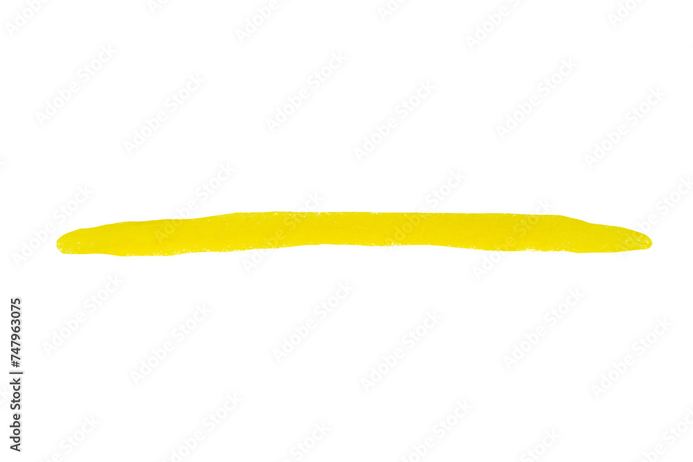 Yellow stroke drawn with crayon pencil on transparent background Yellow stroke drawn with crayon pencil on transparent background