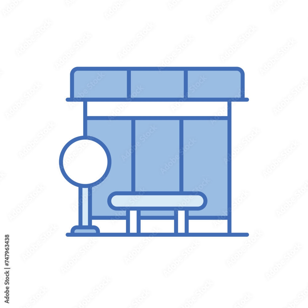 Bus Stop icon vector stock illustration Bus Stop icon vector stock illustration