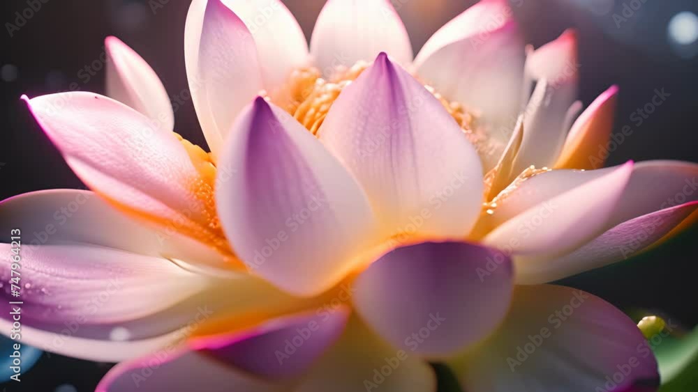 Beautiful glowing lotus flower Beautiful glowing lotus flower