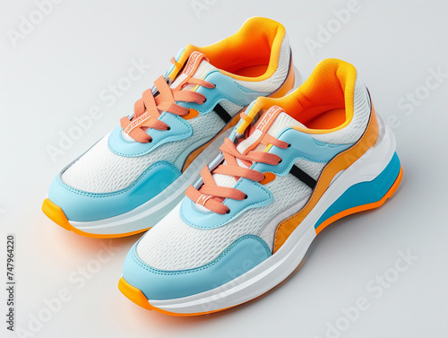Trendy Sports Sneakers Isolated