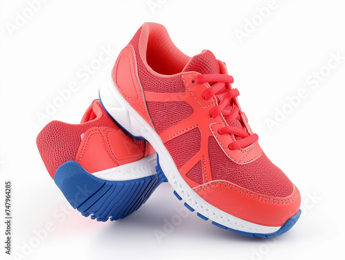 Vivid Pink and Blue Sports Trainers