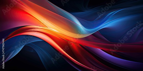 abstract colorful wavy silk background