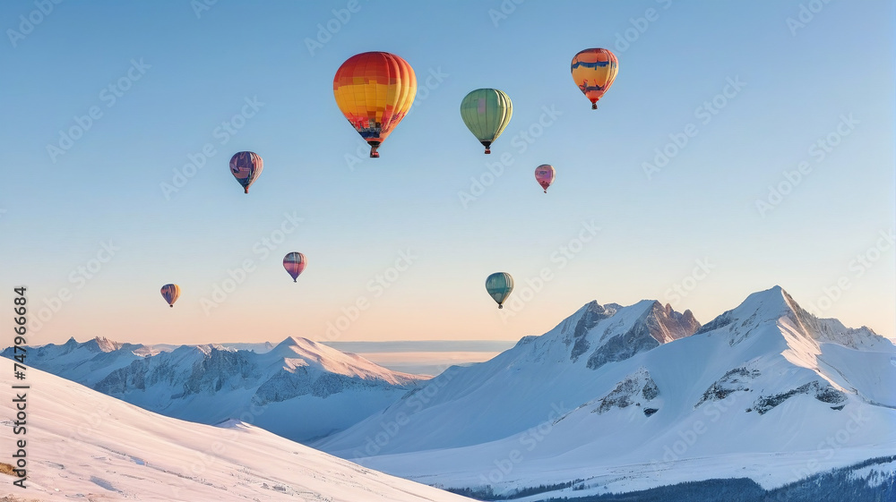 Balloon races over the Alps, generative AI

