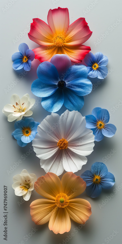 Blume mit bunte Blätter Blume mit bunte Blätter