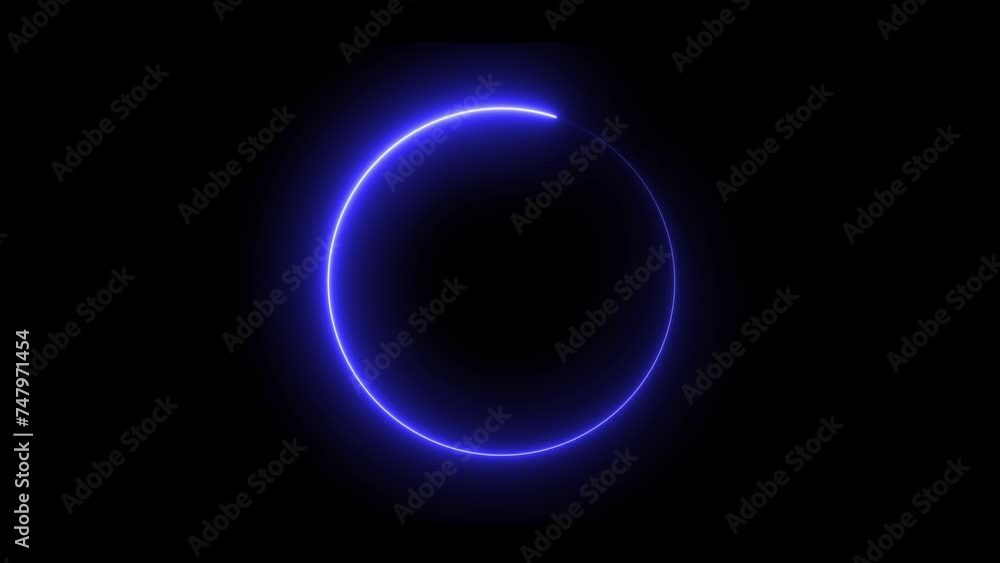 Glowing line web neon circle pattern. 4K retro neon blue lights wiggle on black background. LED screens projection technology. abstract saber line animation. Glowing line web neon circle pattern. 4K retro neon blue lights wiggle on black background. LED screens projection technology. abstract saber line animation.