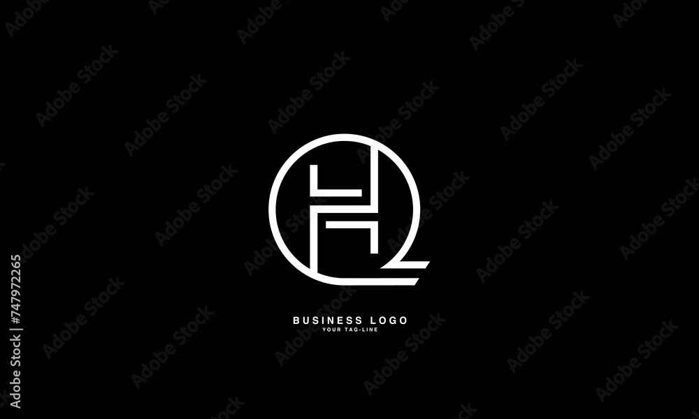 HQ, QH, H, Q, Abstract Letters Logo Monogram HQ, QH, H, Q, Abstract Letters Logo Monogram
