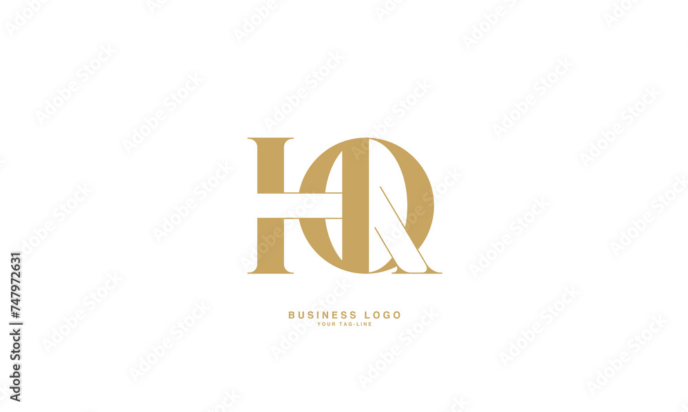 HQ, QH, H, Q, Abstract Letters Logo Monogram HQ, QH, H, Q, Abstract Letters Logo Monogram
