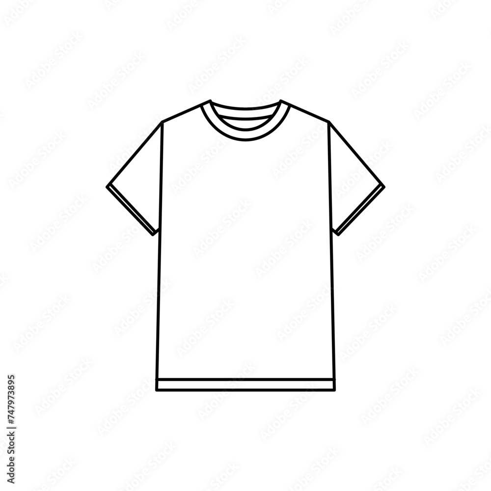Hand drawn t-shirt outline illustration Hand drawn t-shirt outline illustration