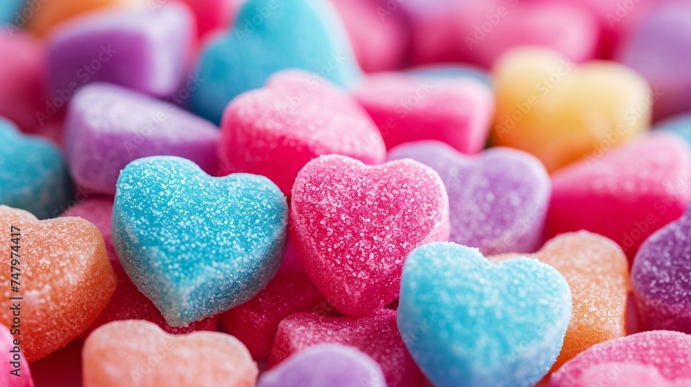 a pile of colorful candy hearts a pile of colorful candy hearts