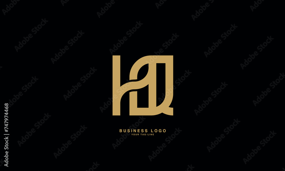 Fototapeta premium HQ, QH, H, Q, Abstract Letters Logo Monogram