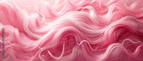a pink and white wavy hair