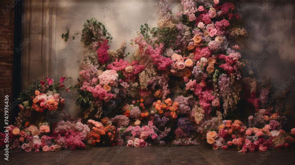Floral Backdrop Decorated --