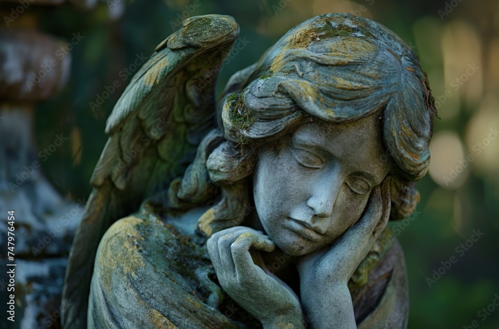 Angel statue in repose