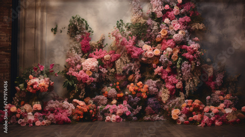 Floral Backdrop Decorated --
